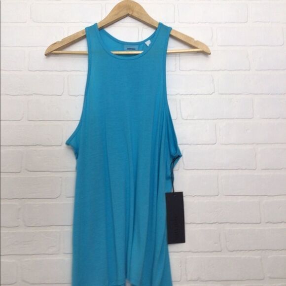 NWT Turquoise Open-Back Sleeveless Tank Top Women’s Activewear Yoga Gym (S/M/L) - Picture 4 of 8